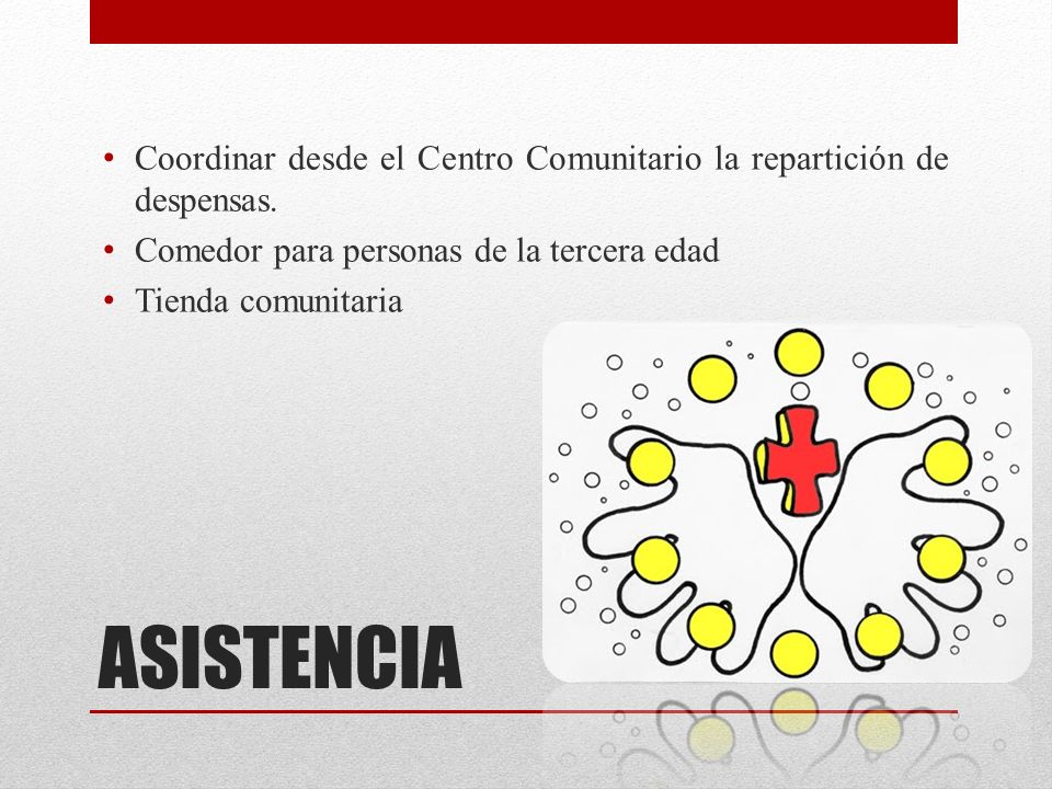 Coordinar desde el Centro Comunitario la repartición de despensas.