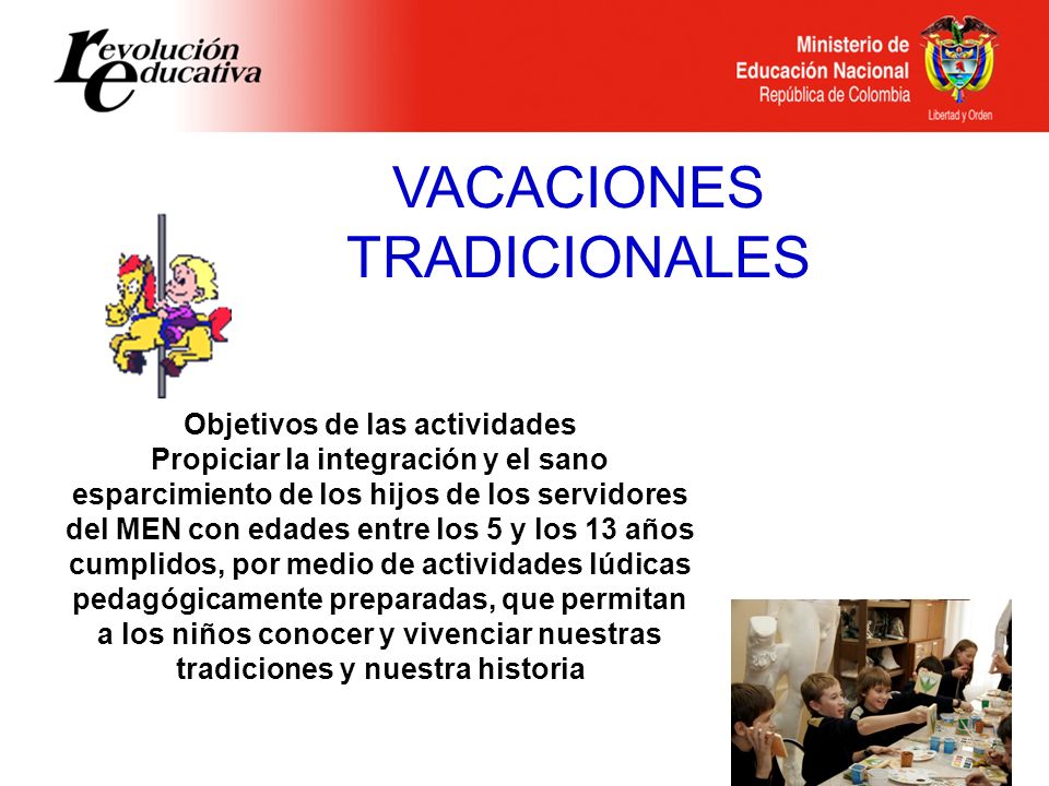 Objetivos de las actividades