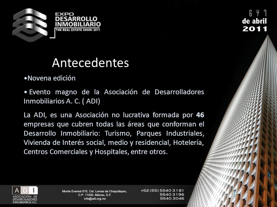 Antecedentes Novena edición
