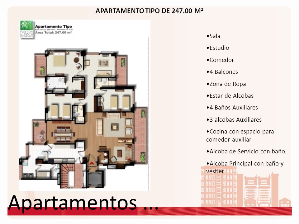 Apartamentos ... APARTAMENTO TIPO DE M2 Sala Estudio Comedor