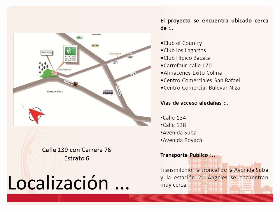 Localización ... Calle 139 con Carrera 76 Estrato 6
