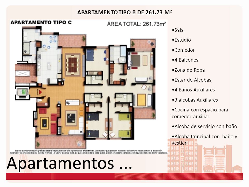 Apartamentos ... APARTAMENTO TIPO B DE M2 Sala Estudio Comedor