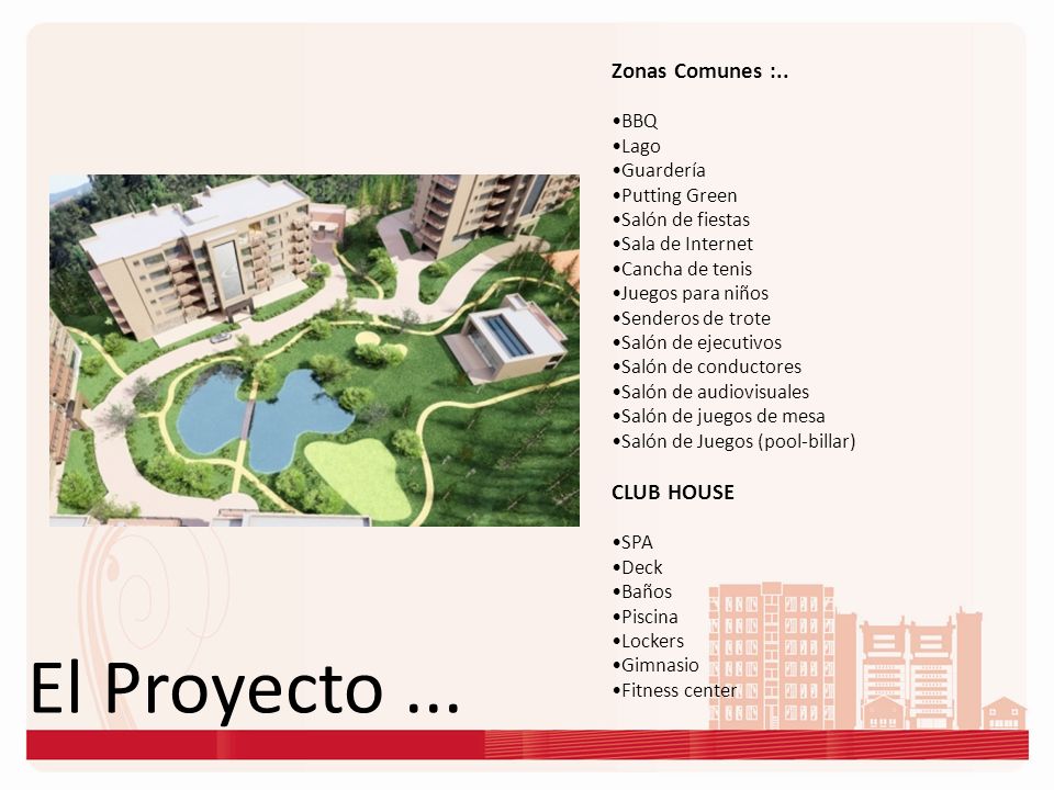 El Proyecto ... Zonas Comunes :.. CLUB HOUSE BBQ Lago Guardería