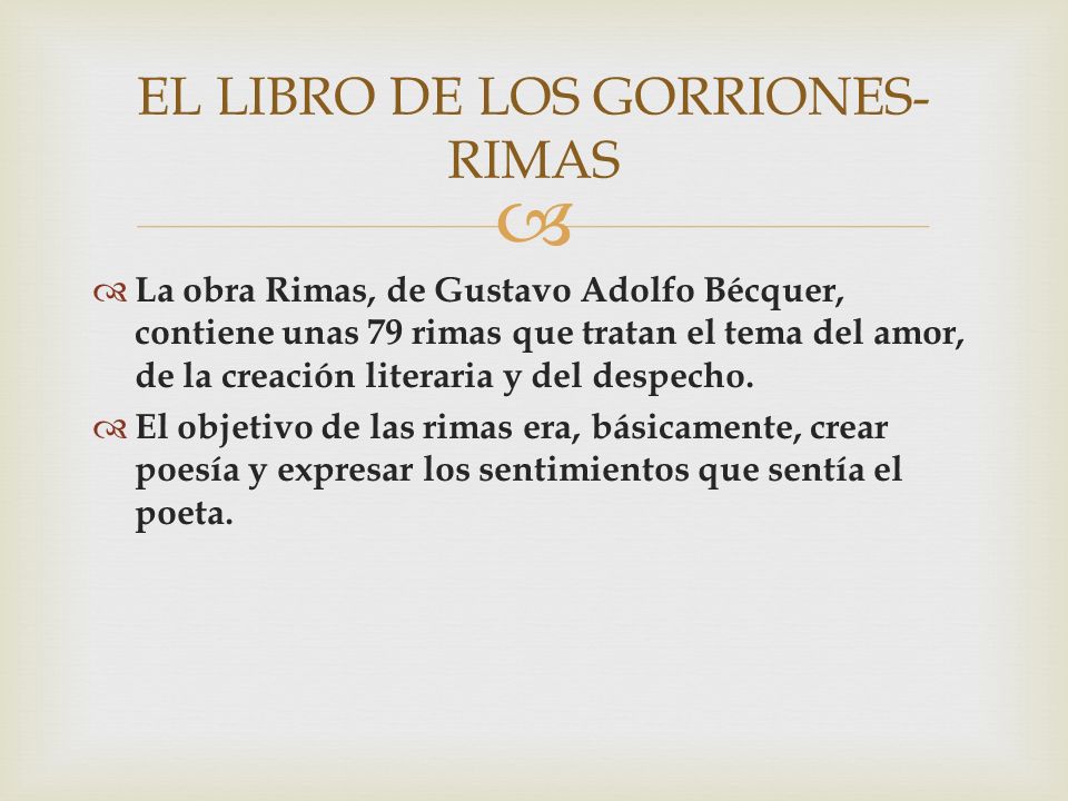 EL LIBRO DE LOS GORRIONES- RIMAS