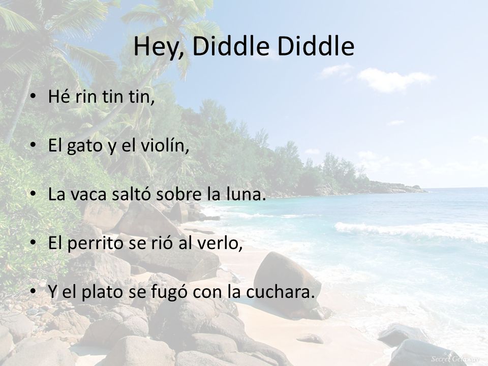 Hey, Diddle Diddle Hé rin tin tin, El gato y el violín,
