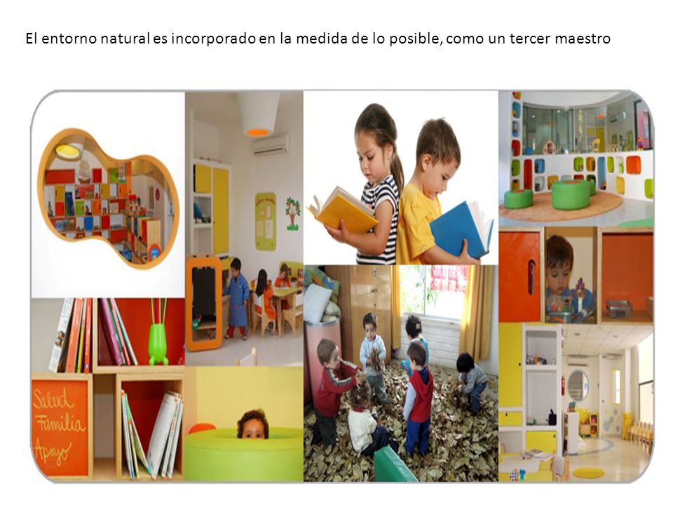 El entorno natural es incorporado en la medida de lo posible, como un tercer maestro