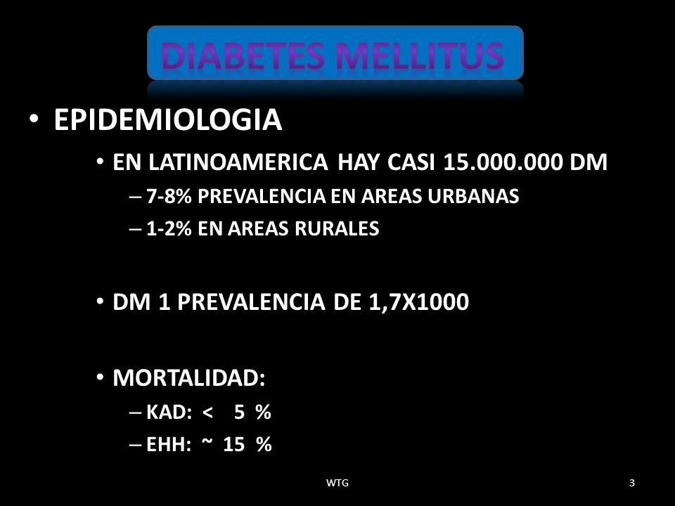 DIABETES MELLITUS EPIDEMIOLOGIA