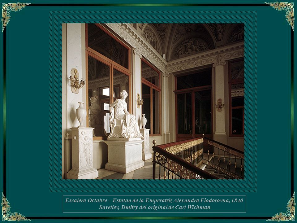 Escalera Octubre – Estatua de la Emperatriz Alexandra Fiodorovna, 1840