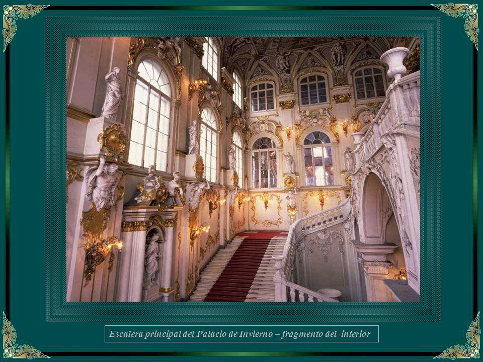 Escalera principal del Palacio de Invierno – fragmento del interior