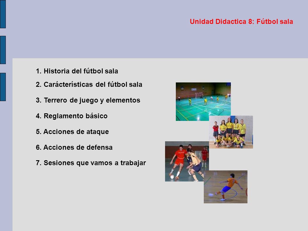 Unidad Didactica 8: Fútbol sala