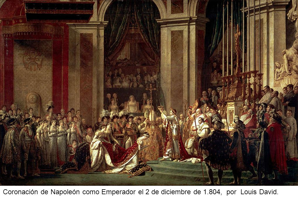Coronación de Napoleón como Emperador el 2 de diciembre de 1