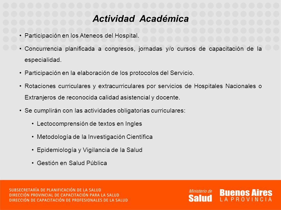 Actividad Académica Participación en los Ateneos del Hospital.