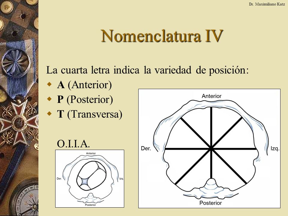 Nomenclatura IV La cuarta letra indica la variedad de posición: