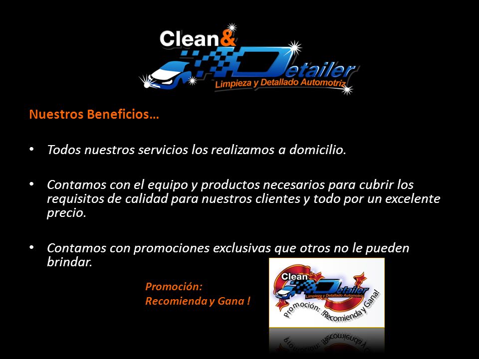 Todos nuestros servicios los realizamos a domicilio.