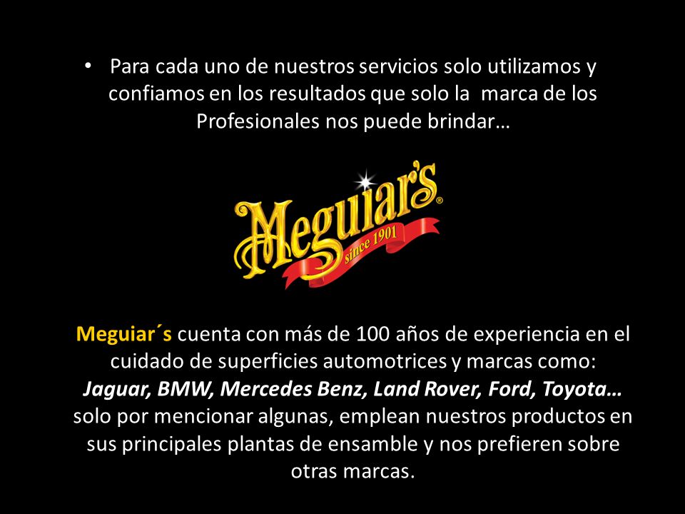 Para cada uno de nuestros servicios solo utilizamos y confiamos en los resultados que solo la marca de los Profesionales nos puede brindar…