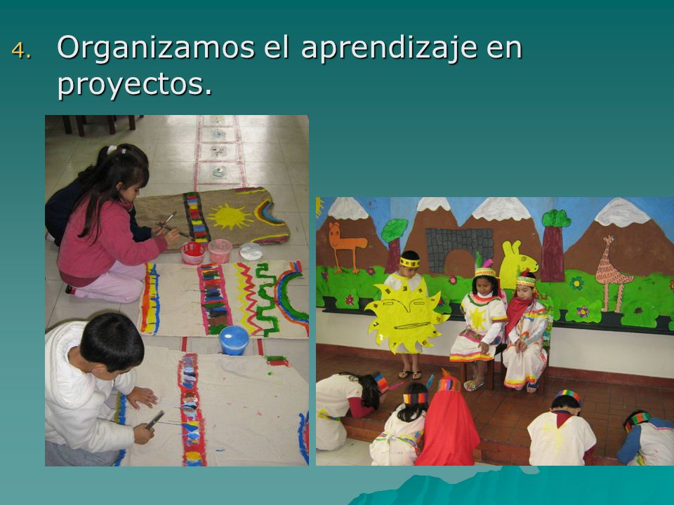 Organizamos el aprendizaje en proyectos.
