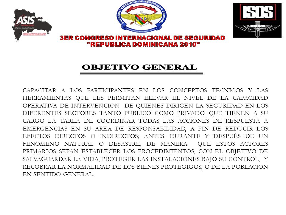 3ER CONGRESO INTERNACIONAL DE SEGURIDAD