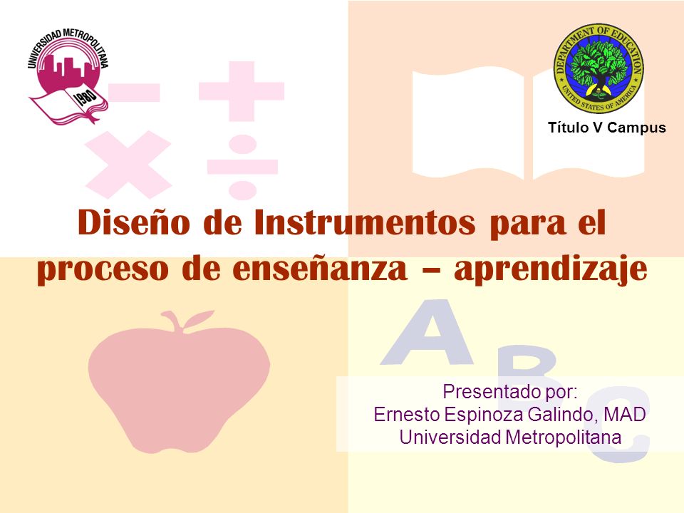 Diseño de Instrumentos para el proceso de enseñanza – aprendizaje