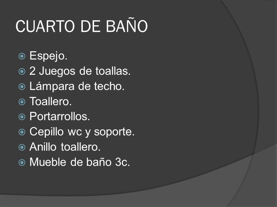CUARTO DE BAÑO Espejo. 2 Juegos de toallas. Lámpara de techo.