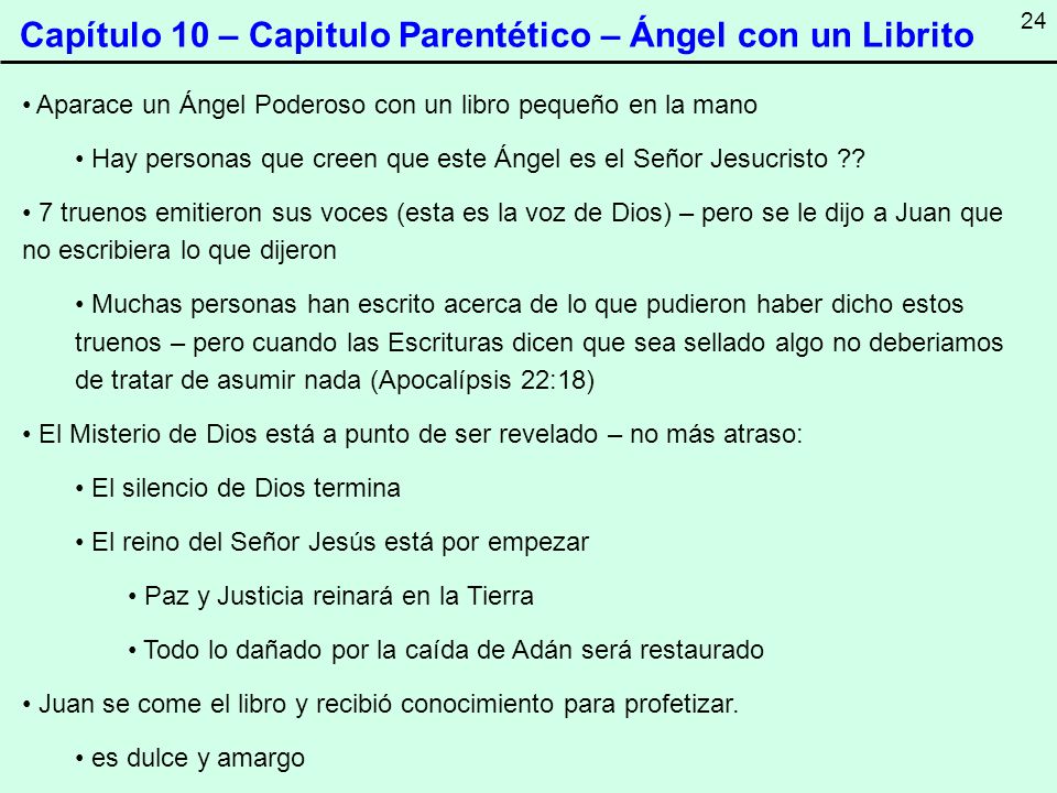 Capítulo 10 – Capitulo Parentético – Ángel con un Librito