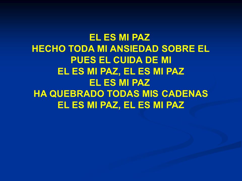 HECHO TODA MI ANSIEDAD SOBRE EL HA QUEBRADO TODAS MIS CADENAS