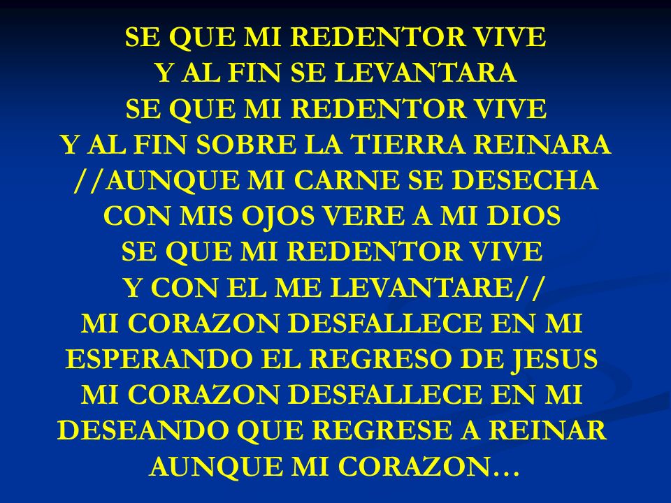 Y AL FIN SOBRE LA TIERRA REINARA //AUNQUE MI CARNE SE DESECHA