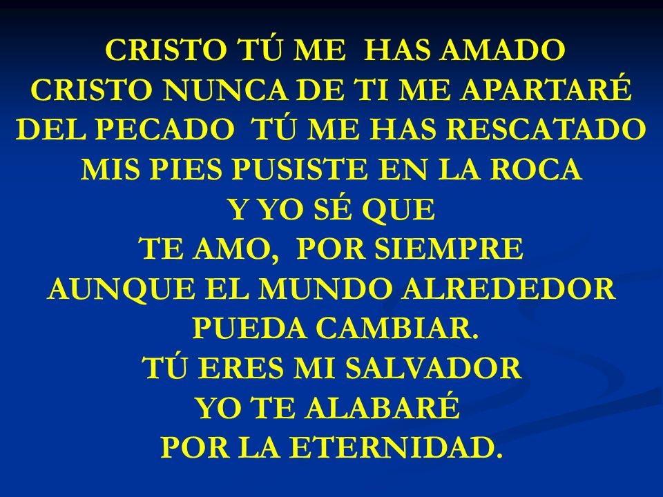 CRISTO NUNCA DE TI ME APARTARÉ DEL PECADO TÚ ME HAS RESCATADO