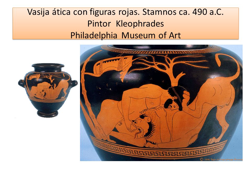Vasija ática con figuras rojas. Stamnos ca. 490 a. C