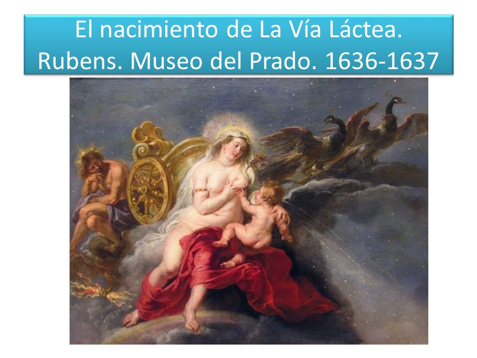 El nacimiento de La Vía Láctea. Rubens. Museo del Prado