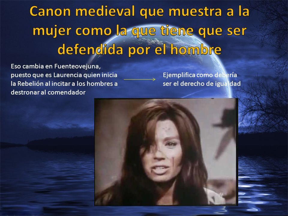 Canon medieval que muestra a la mujer como la que tiene que ser defendida por el hombre