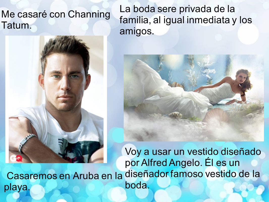 La boda sere privada de la familia, al igual inmediata y los amigos.