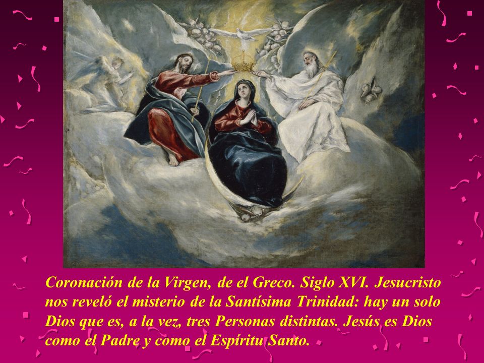 Coronación de la Virgen, de el Greco. Siglo XVI