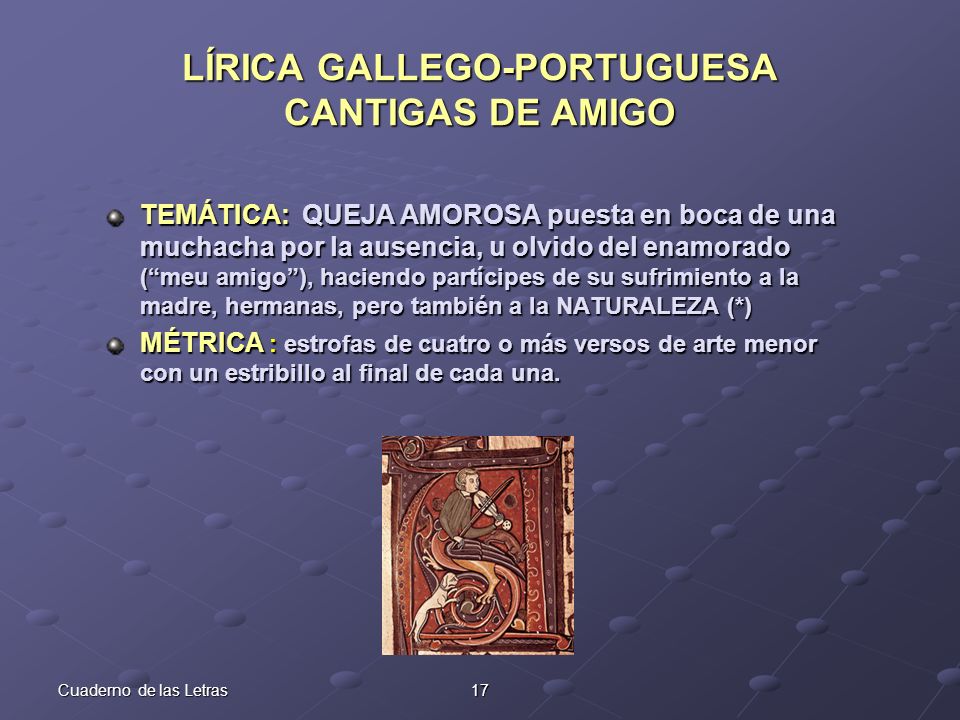 LÍRICA GALLEGO-PORTUGUESA CANTIGAS DE AMIGO