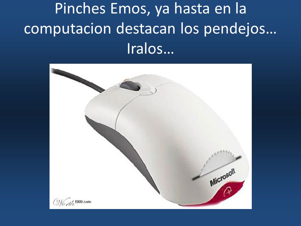 Pinches Emos, ya hasta en la computacion destacan los pendejos… Iralos…