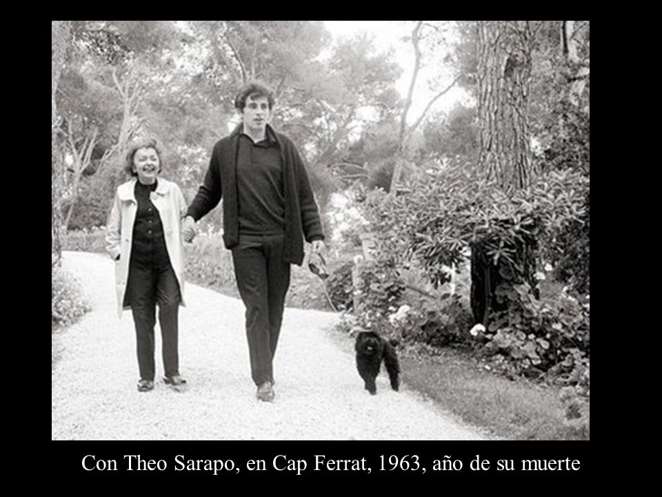 Con Theo Sarapo, en Cap Ferrat, 1963, año de su muerte