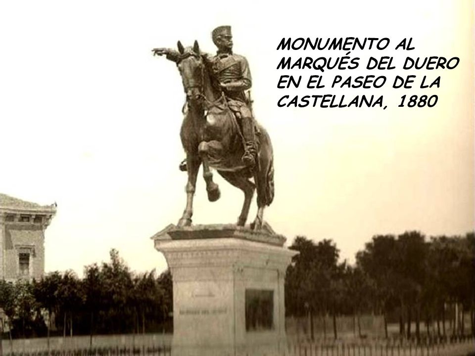 MONUMENTO AL MARQUÉS DEL DUERO EN EL PASEO DE LA CASTELLANA, 1880