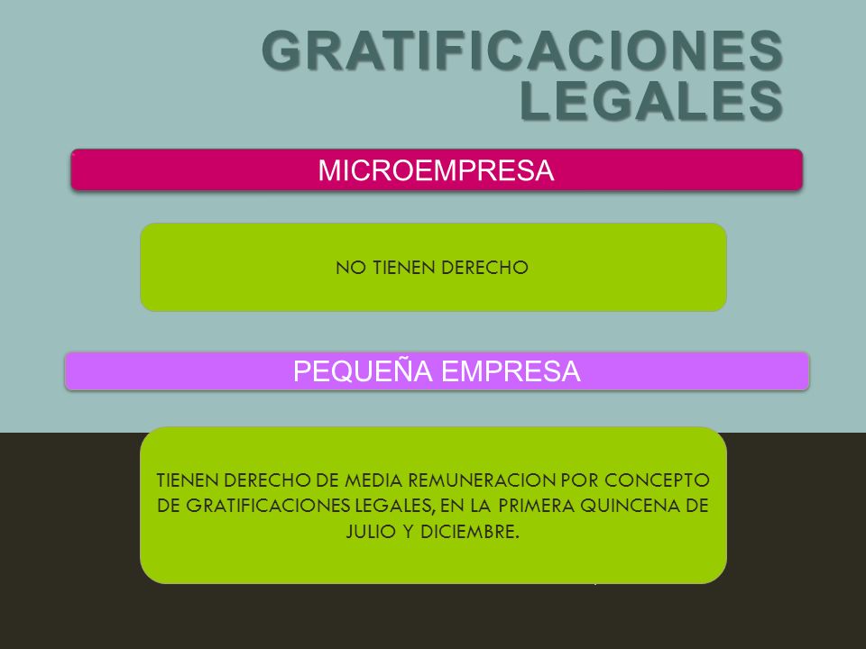 GRATIFICACIONES LEGALES
