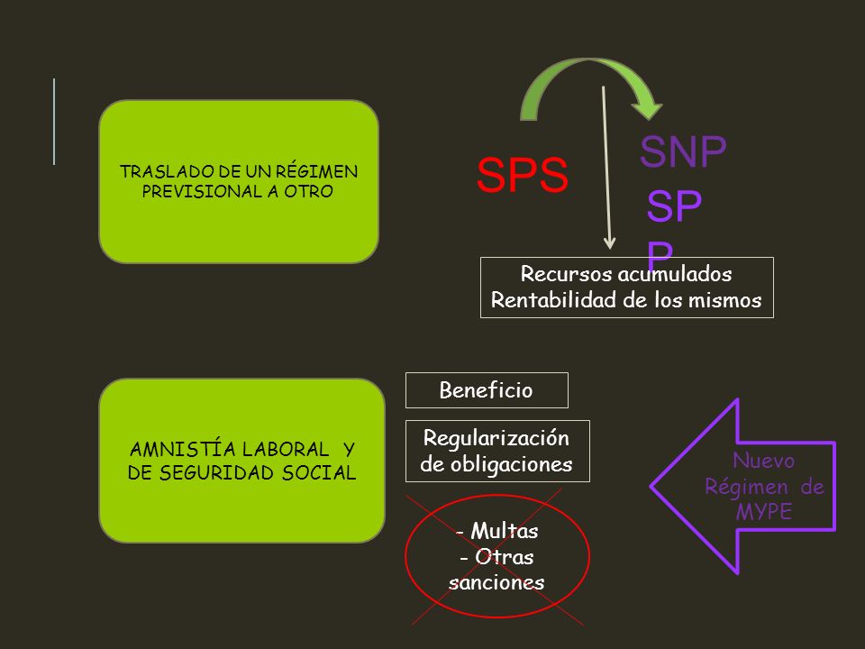 SPS SNP SPP Recursos acumulados Rentabilidad de los mismos Beneficio