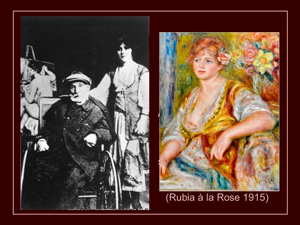 A partir de 1912, Renoir se trasladó a una silla de ruedas