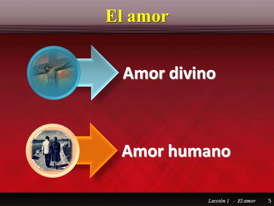 El amor Amor divino Amor humano Lección 1 - El amor