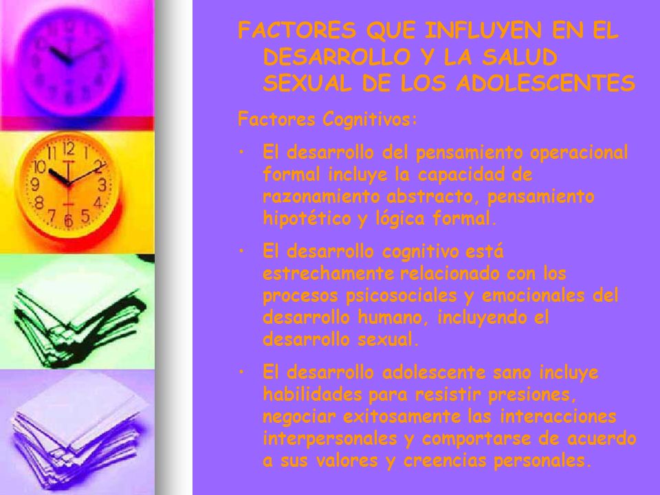 FACTORES QUE INFLUYEN EN EL DESARROLLO Y LA SALUD SEXUAL DE LOS ADOLESCENTES