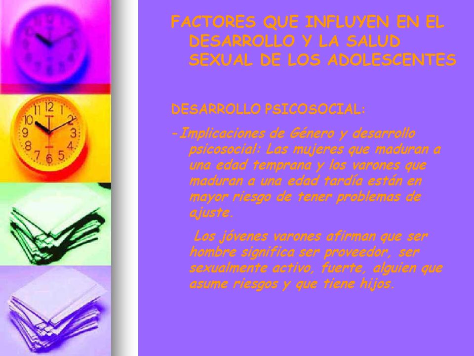 FACTORES QUE INFLUYEN EN EL DESARROLLO Y LA SALUD SEXUAL DE LOS ADOLESCENTES