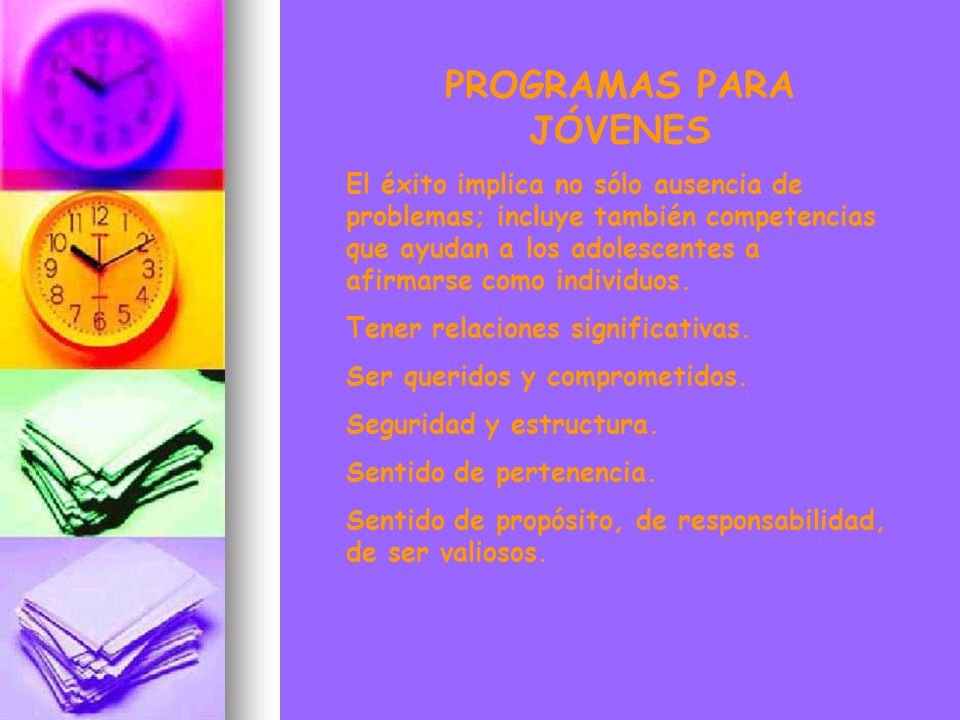 PROGRAMAS PARA JÓVENES
