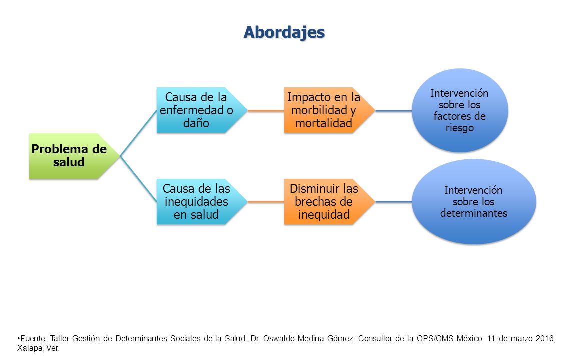 Abordajes Problema de salud Causa de la enfermedad o daño