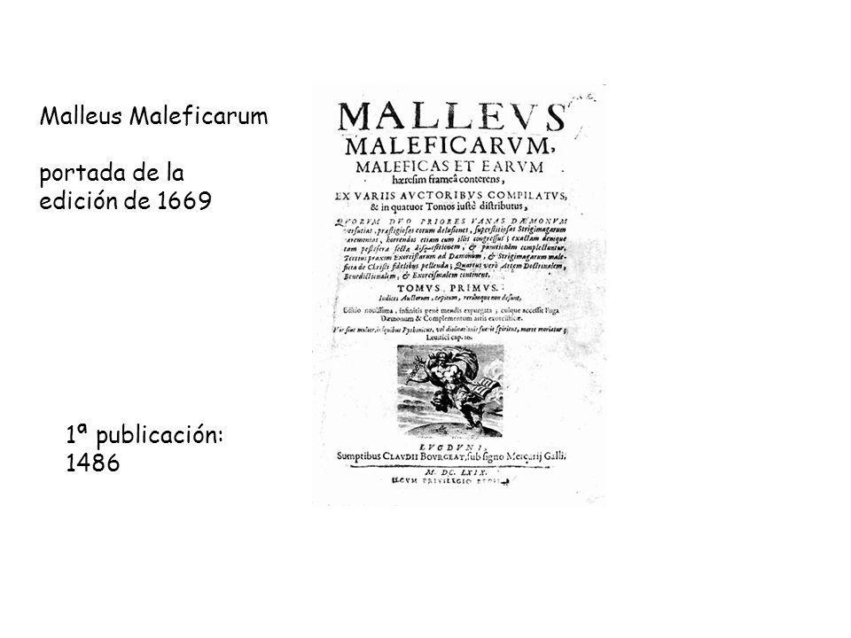 Malleus Maleficarum portada de la edición de ª publicación: 1486