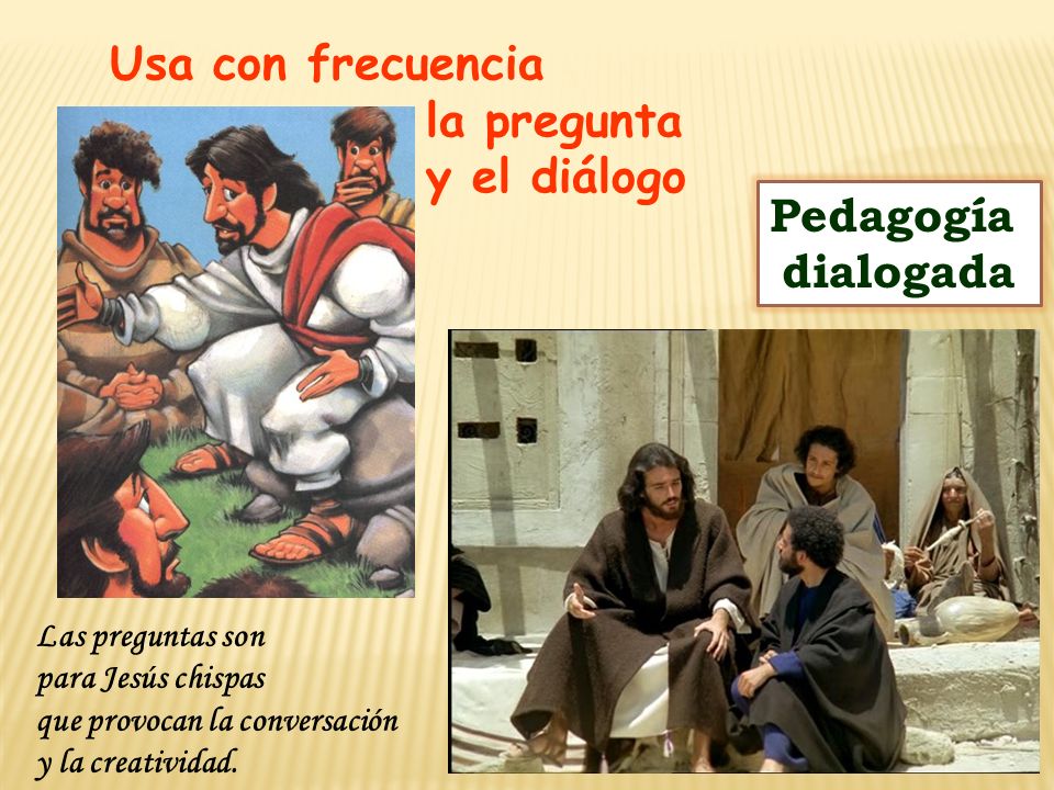 Usa con frecuencia la pregunta y el diálogo Pedagogía dialogada