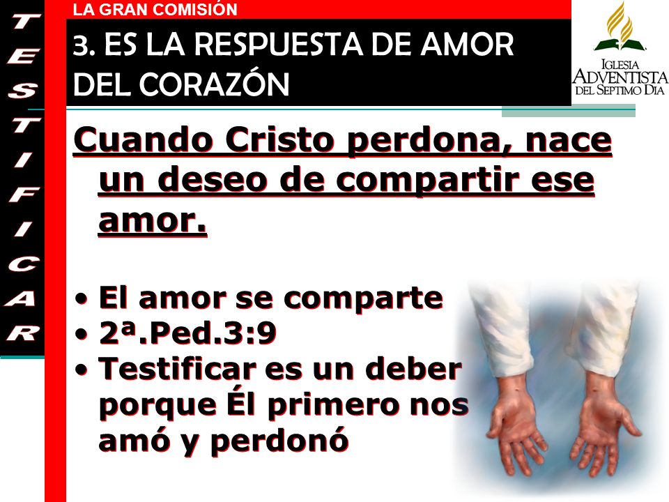 3. ES LA RESPUESTA DE AMOR DEL CORAZÓN