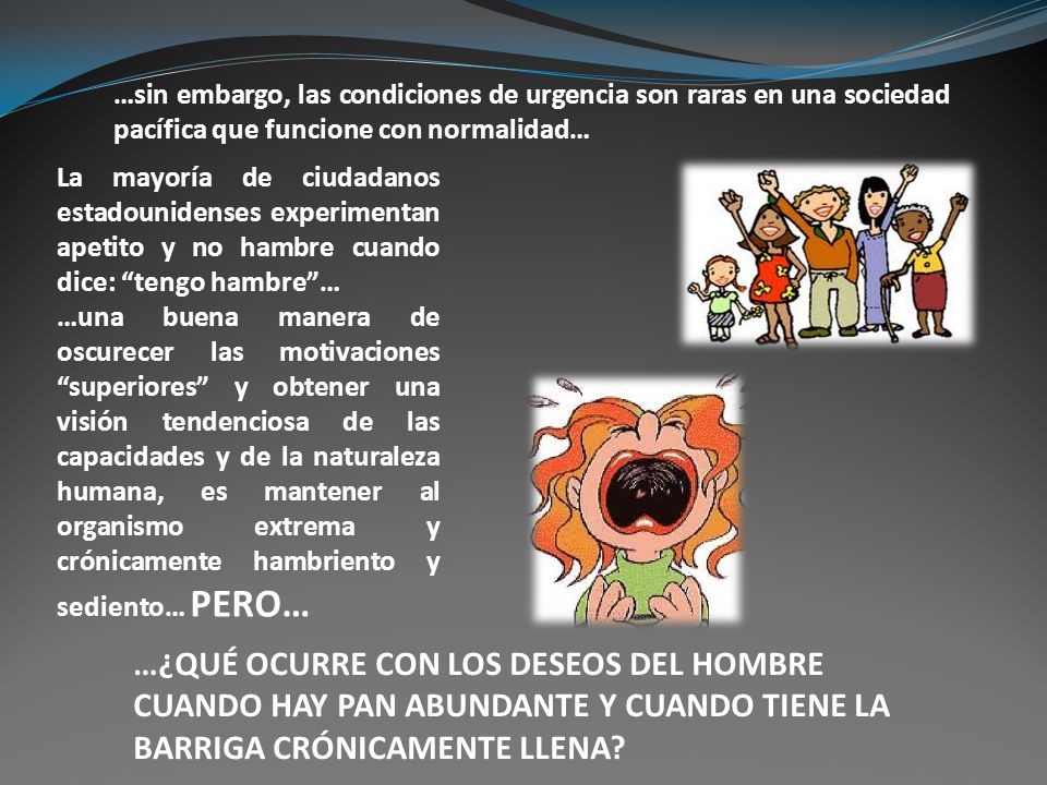 …sin embargo, las condiciones de urgencia son raras en una sociedad pacífica que funcione con normalidad…