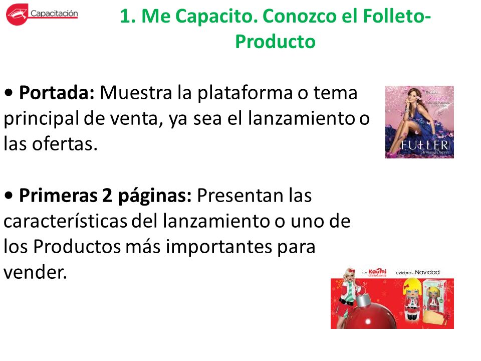 1. Me Capacito. Conozco el Folleto- Producto