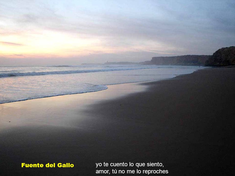 Fuente del Gallo yo te cuento lo que siento, amor, tú no me lo reproches